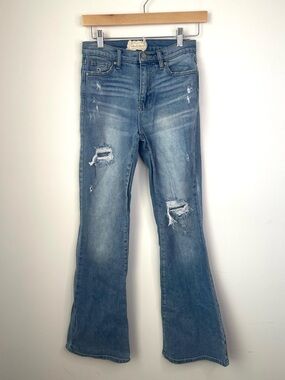 Altar'd State Light Blue Distressed Flare Jeans 25/1